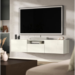 Тумба РТВ Ikea Besta/Selsviken 180x42x39 (Белый глянцевый)