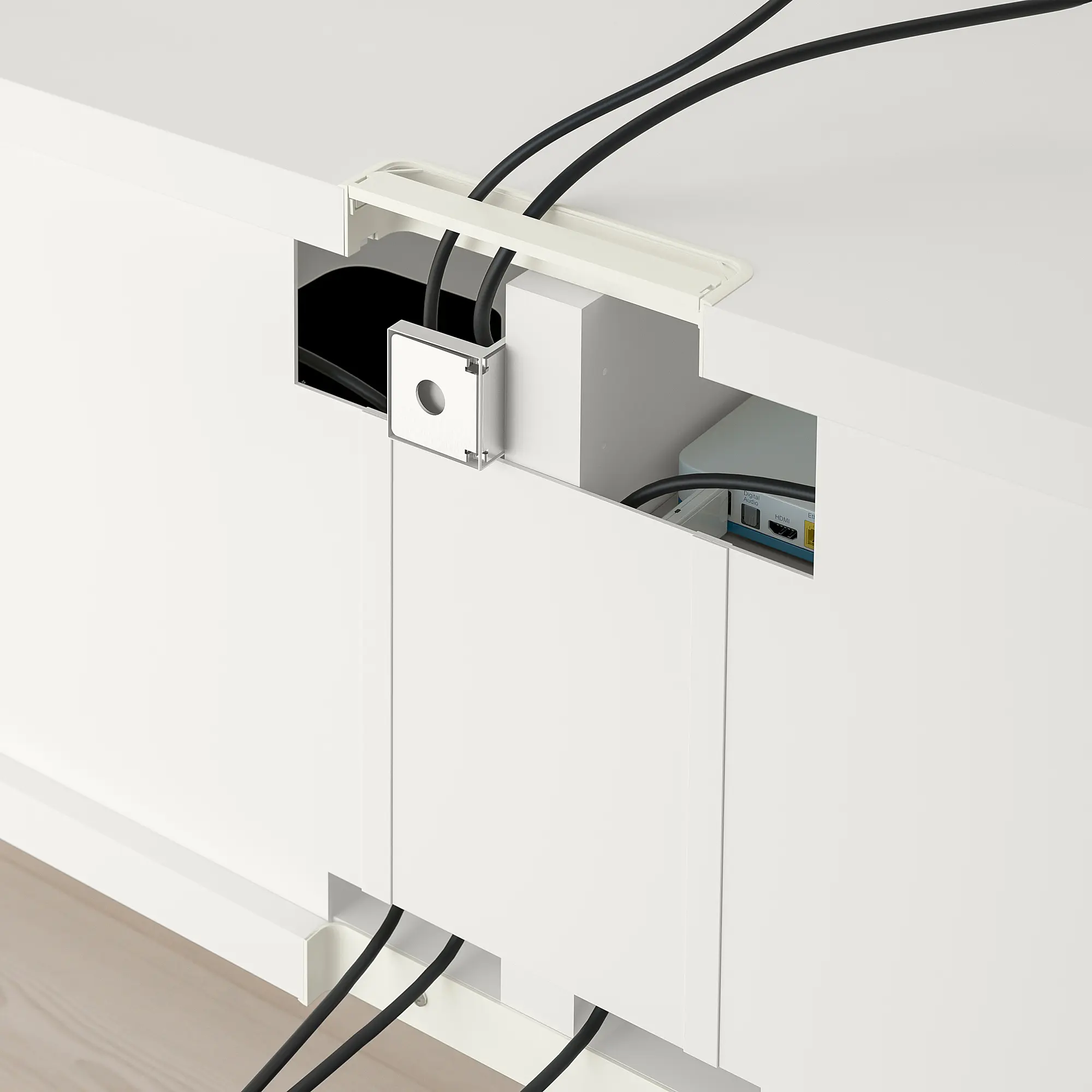 Тумба РТВ Ikea Besta/Selsviken 180x42x39 (Белый глянцевый) - 5