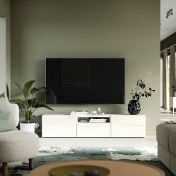 Тумба РТВ Ikea Besta/Selsviken 180x42x39 (Белый глянцевый) Thumb