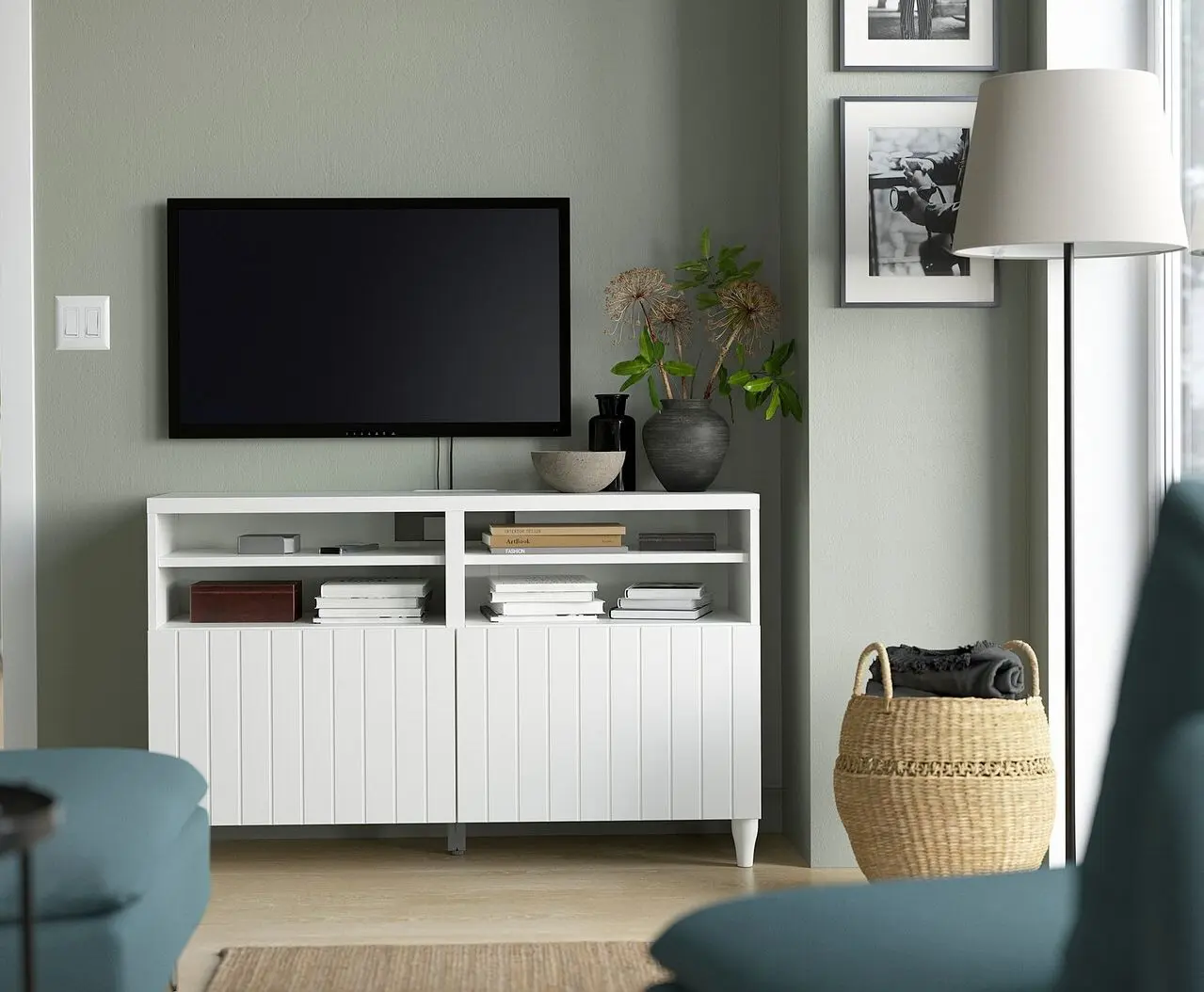 Тумба РТВ Ikea Besta/Sutterviken/Kabbarp 120x42x74 (Белый)