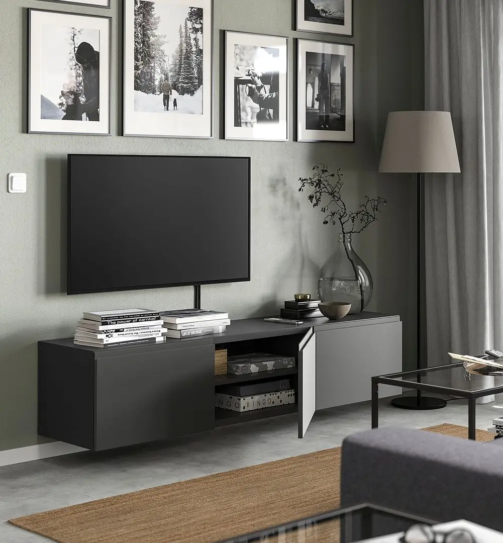 Tumba pentru TV Ikea Besta/Vasterviken 180x42x38 (Gri inchis)