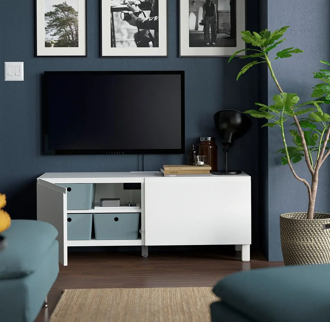 Tumba pentru TV Ikea Besta/Vasterviken/Stubbarp 120x42x48 (Alb)