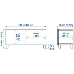 Tumba pentru TV Ikea Besta/Vasterviken/Stubbarp 120x42x48 (Alb) Thumb