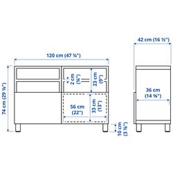Tumba pentru TV Ikea Besta/Vasterviken/Stubbarp 120x42x74 (Alb) Thumb