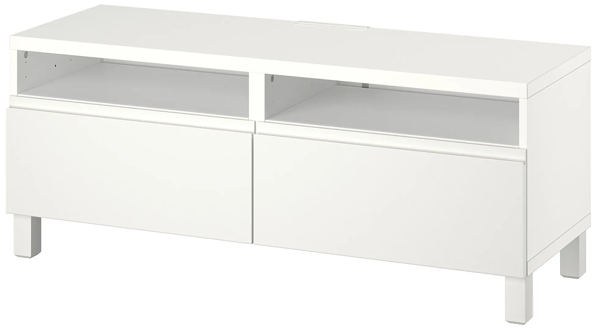 Tumba pentru TV Ikea Besta/Vasterviken/Stubbarp sina sertar cu inchidere lina 120x42x48 (Alb) - 2