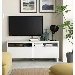 Tumba pentru TV Ikea Besta/Vasterviken/Stubbarp sina sertar cu inchidere lina 120x42x48 (Alb)