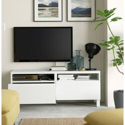 Tumba pentru TV Ikea Besta/Vasterviken/Stubbarp sina sertar cu inchidere lina 120x42x48 (Alb) Thumb