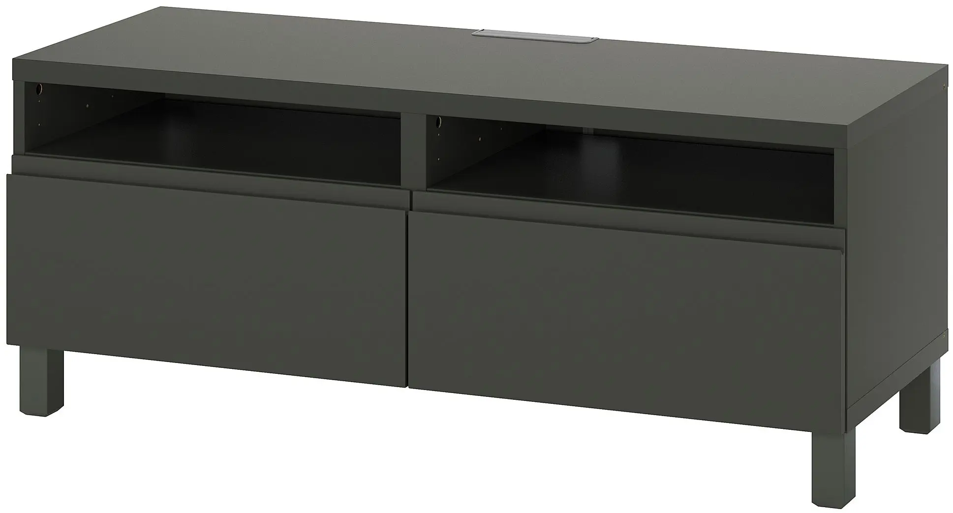 Tumba pentru TV Ikea Besta/Vasterviken/Stubbarp sina sertar cu inchidere lina 120x42x48 (Gri inchis) - 2