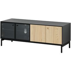 Tumba pentru TV Ikea Boastad 121x42x45 (Negru/Furnir stejar) Thumb