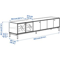 Tumba pentru TV Ikea Boastad 181x42x45 (Negru/Furnir stejar) Thumb