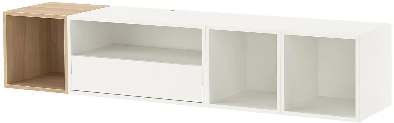 Tumba pentru TV Ikea Eket 175x35x35 (Alb/Stejar Vopsit Alb) - 2