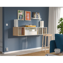 Tumba pentru TV Ikea Eket 175x35x35 (Alb/Stejar Vopsit Alb)