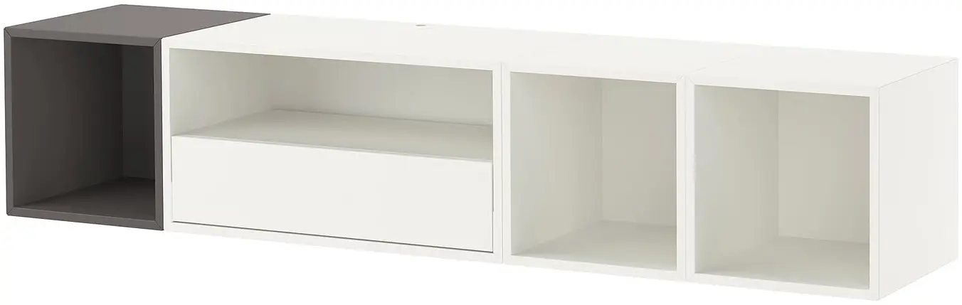 Tumba pentru TV Ikea Eket 175x35x35 (Alb/Gri Inchis) - 2