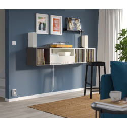 Tumba pentru TV Ikea Eket 175x35x35 (Alb/Gri Inchis)