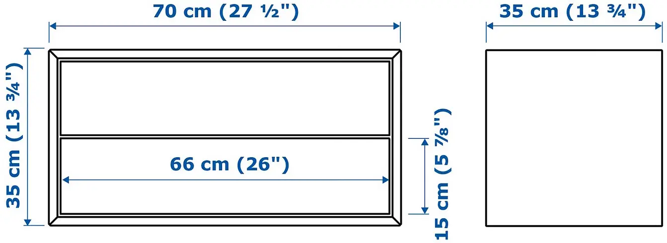 Tumba pentru TV Ikea Eket 210x35x35 (Maro/Aspect Nuc) - 8