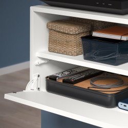 Tumba pentru TV Ikea Eket sticla transparenta 210x35x35 (Alb/Stejar Vopsit Alb) Thumb