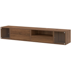 Tumba pentru TV Ikea Eket sticla transparenta 210x35x35 (Maro/Aspect Nuc) Thumb