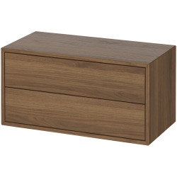 Tumba pentru TV Ikea Eket sticla transparenta 210x35x35 (Maro/Aspect Nuc) Thumb