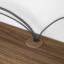 Tumba pentru TV Ikea Eket sticla transparenta 210x35x35 (Maro/Aspect Nuc) Thumb