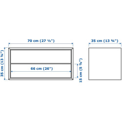 Tumba pentru TV Ikea Eket sticla transparenta 210x35x35 (Gri Inchis) Thumb