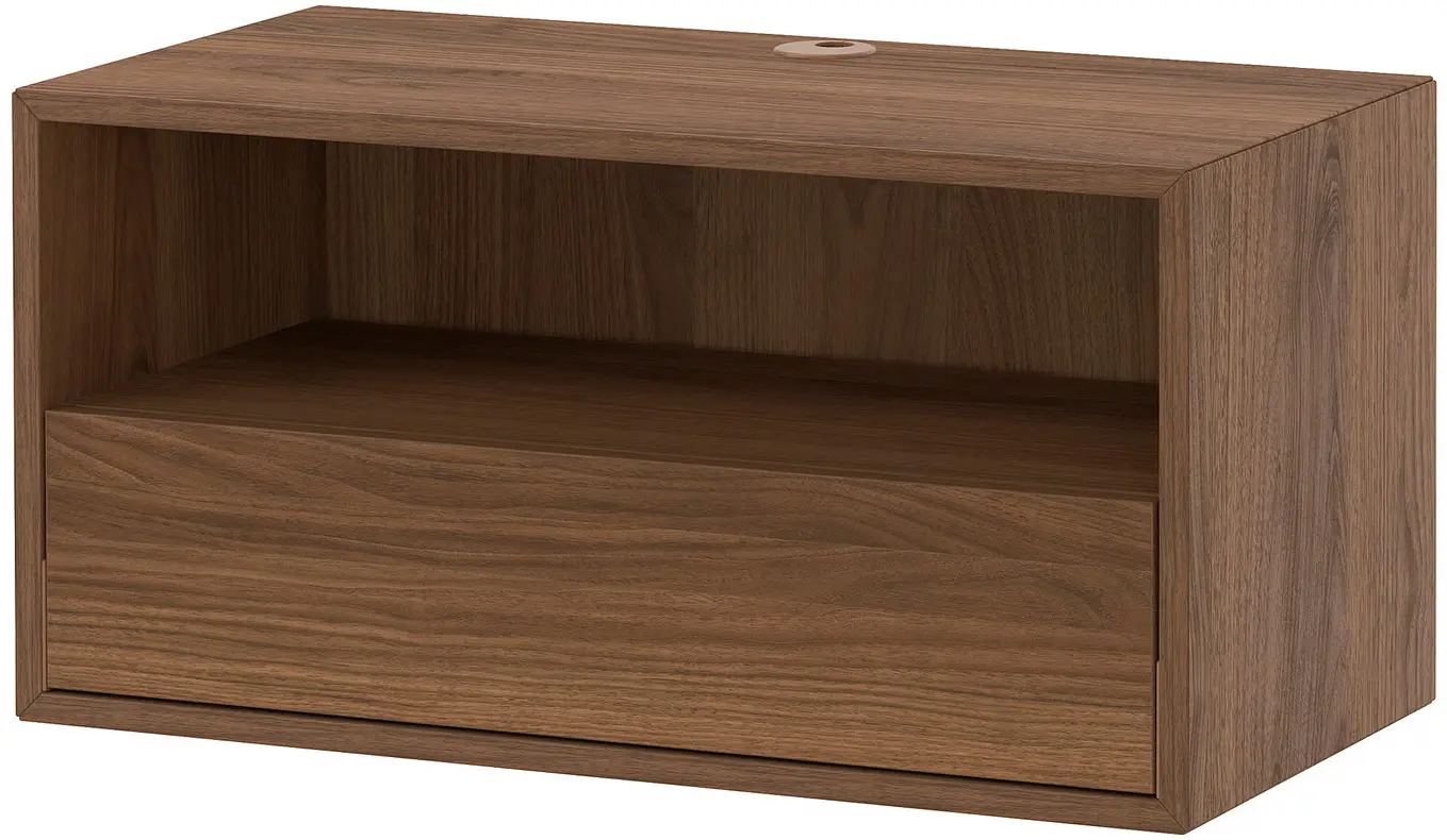 Tumba pentru TV Ikea Eket cu usi 280x35x35 (Maro/Aspect Nuc) - 3