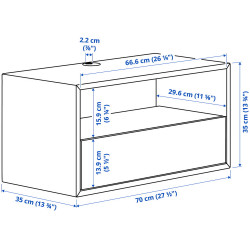 Tumba pentru TV Ikea Eket cu usi 280x35x35 (Maro/Aspect Nuc) Thumb