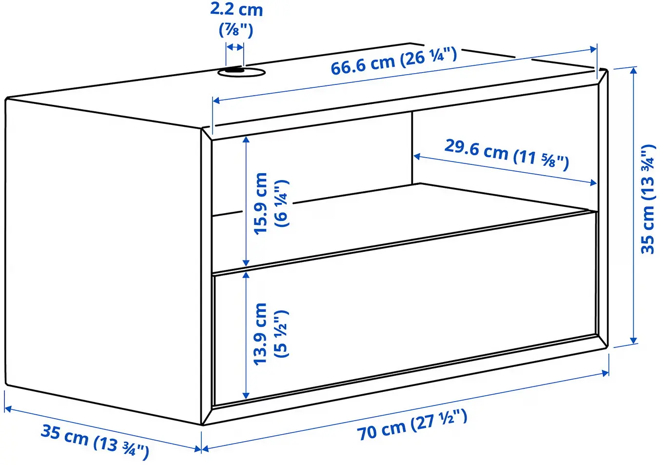 Tumba pentru TV Ikea Eket cu usi 280x35x35 (Gri Inchis) - 7