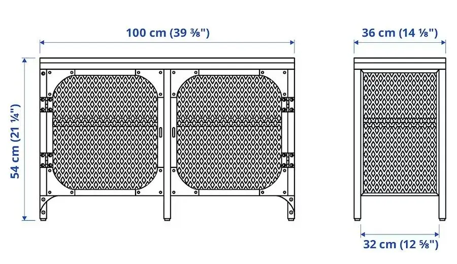 Tumba pentru TV Ikea Fjallbo 100x36x54 (Negru)