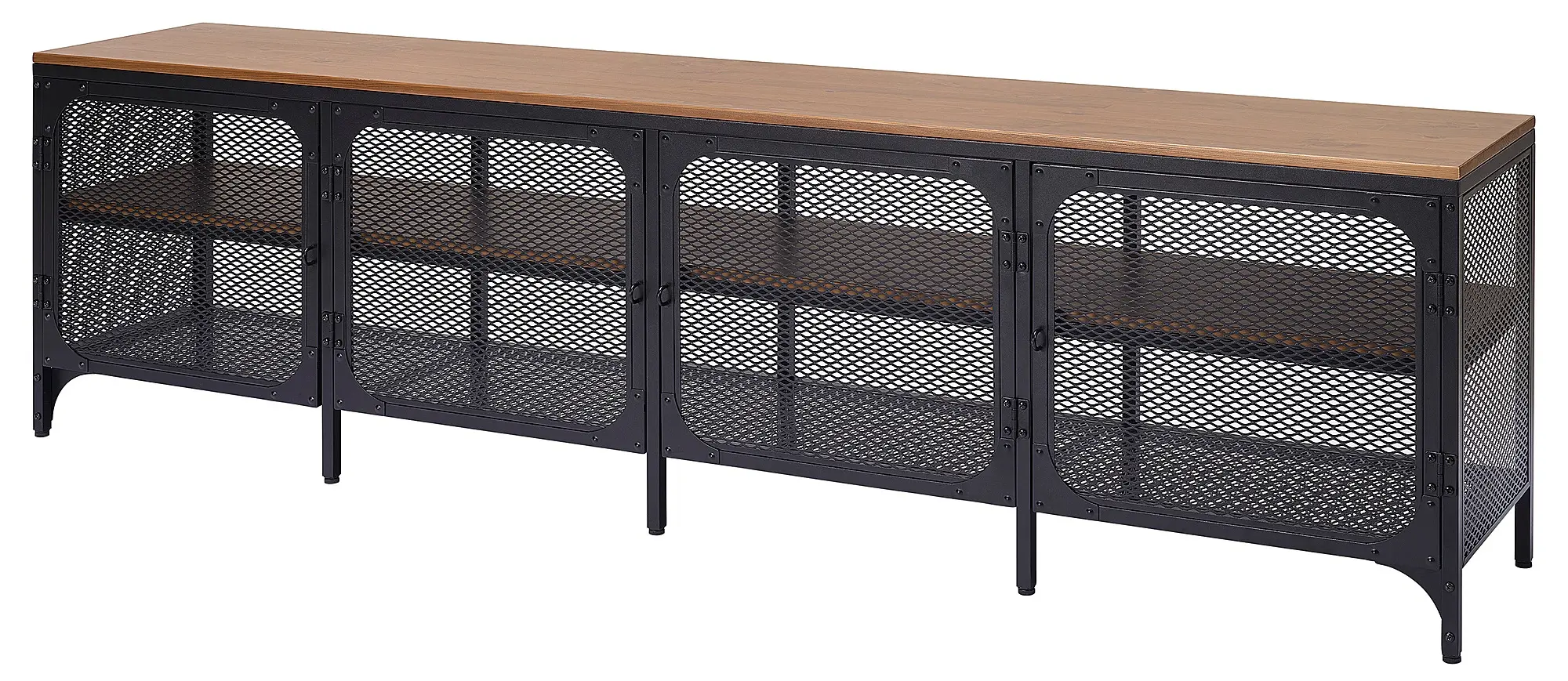 Tumba pentru TV Ikea Fjallbo 198x45x54 (Negru/Natural)