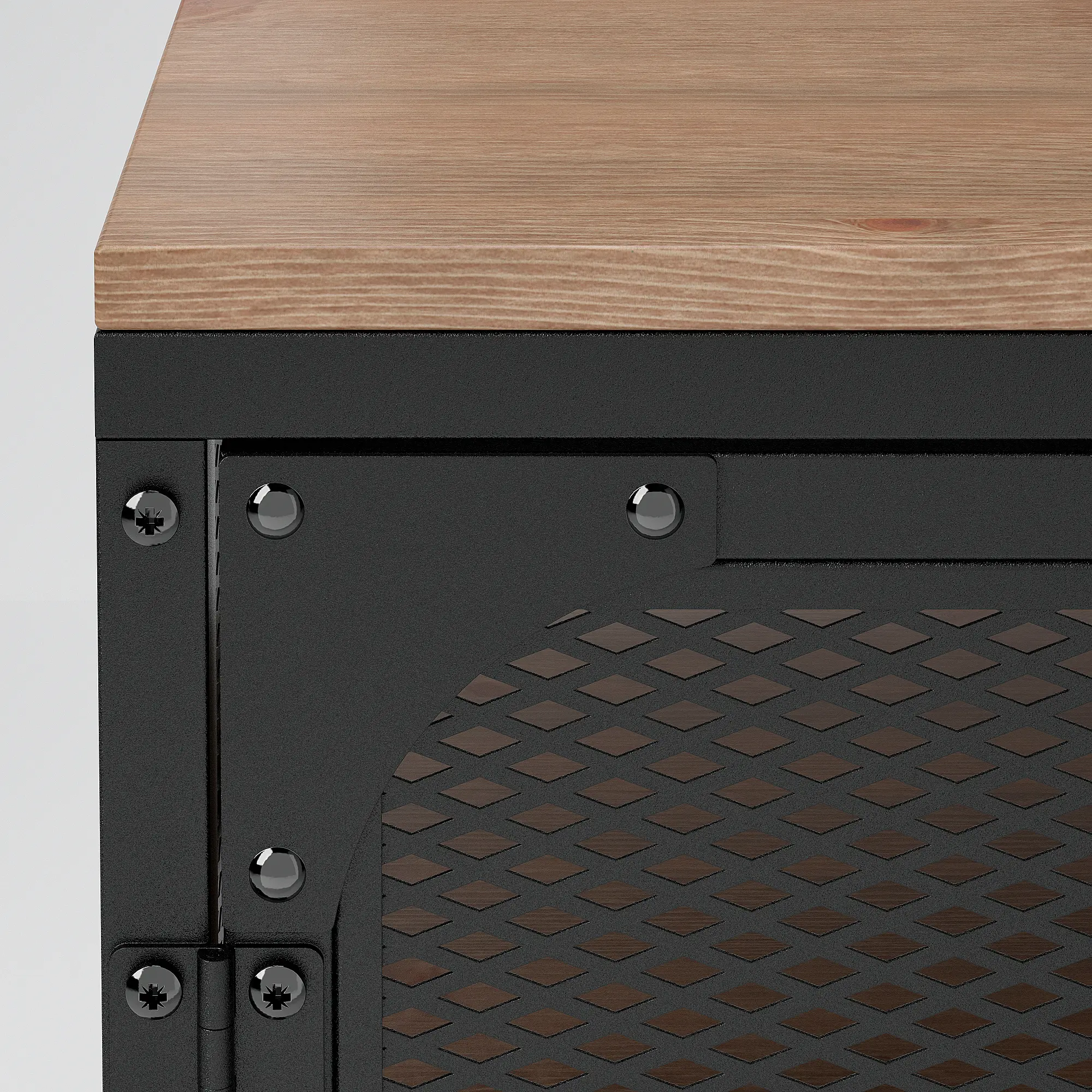 Tumba pentru TV Ikea Fjallbo 198x45x54 (Negru/Natural)