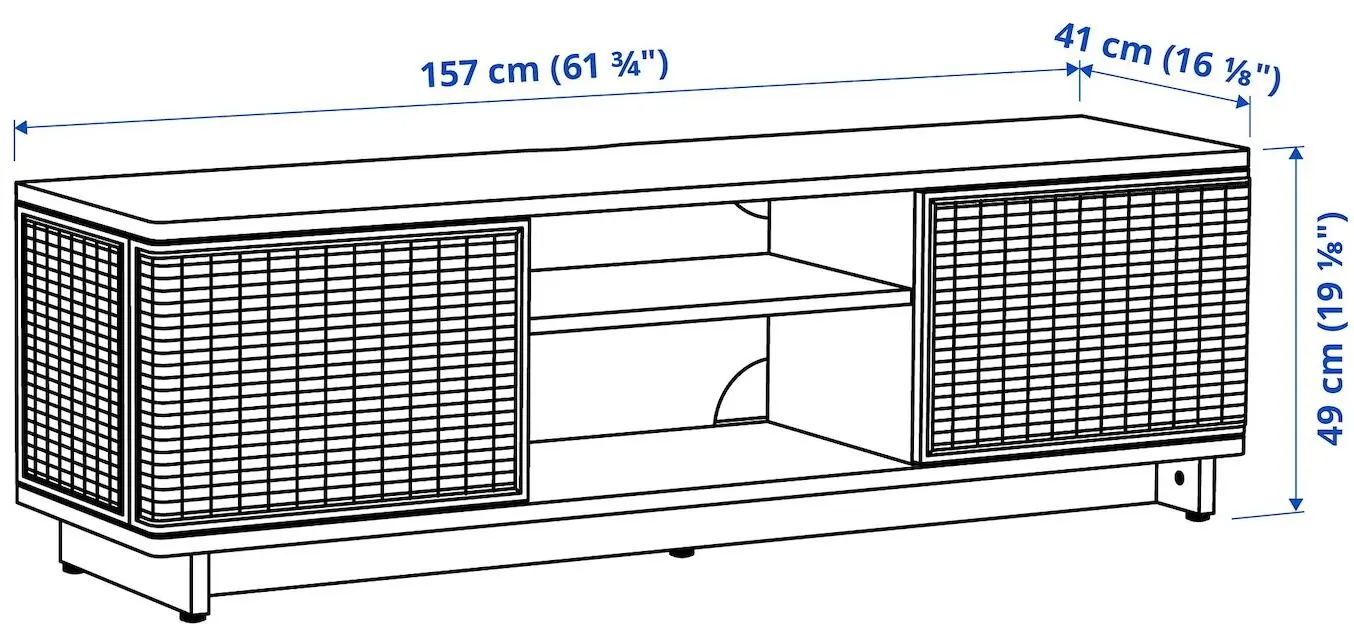 Tumba TV Ikea Fryksas 157x41x49 (Natural)