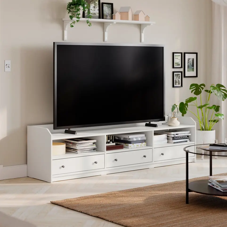 Тумба РТВ Ikea Hauga 206x46x54 (Белый)