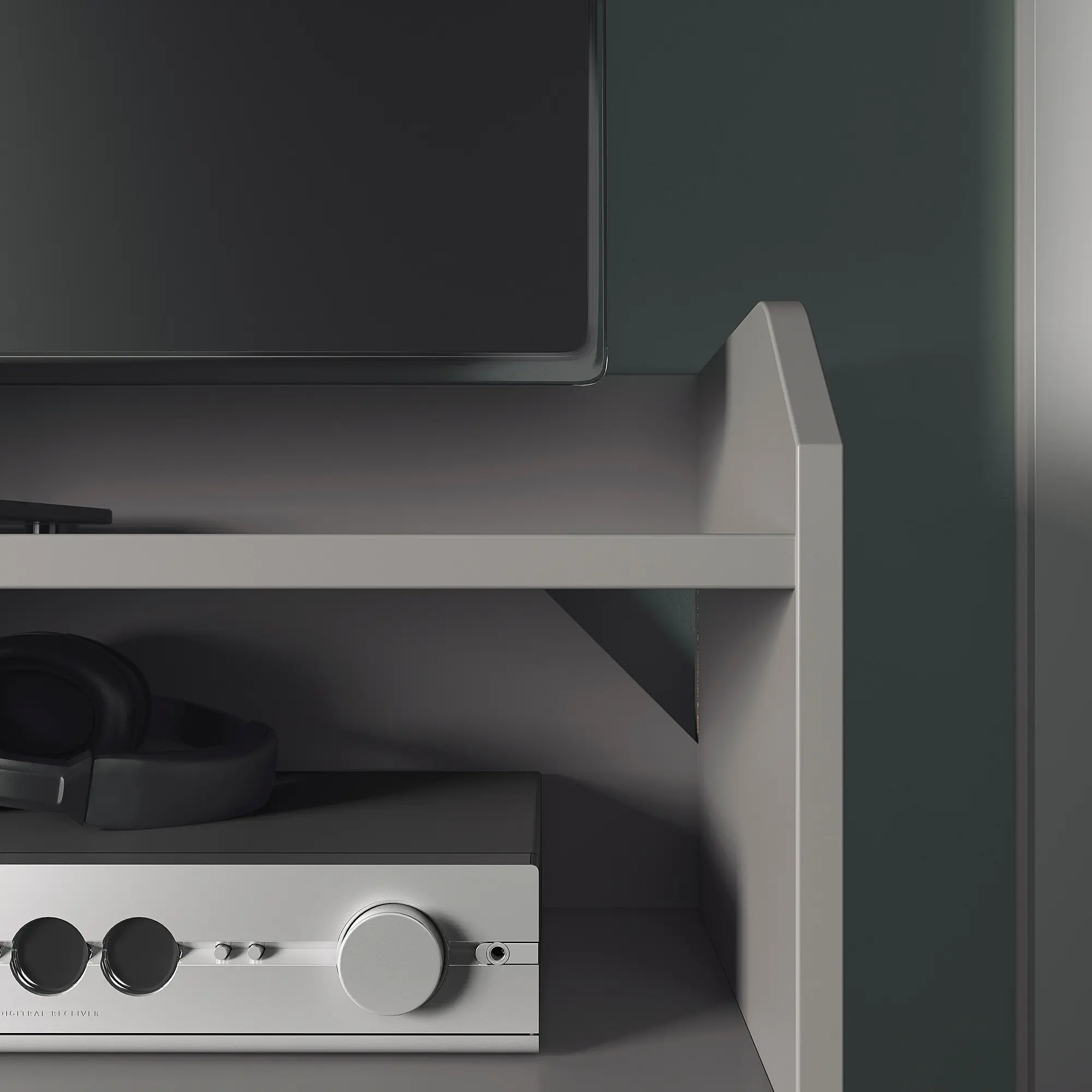 Тумба РТВ Ikea Hauga 206x46x54 (Серый)