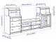 Тумба РТВ Ikea Hauga ящики/двери 277x46x116 (Белый)