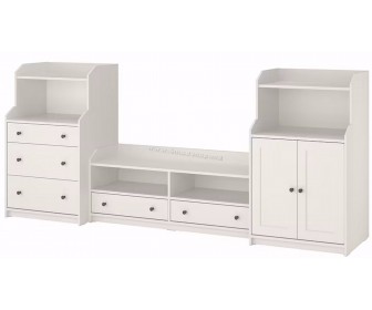 Тумба РТВ Ikea Hauga ящики/двери 277x46x116 (Белый)