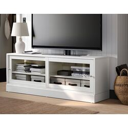 Tumba pentru TV Ikea Havsta usi sticla 160x47x62 (Alb)
