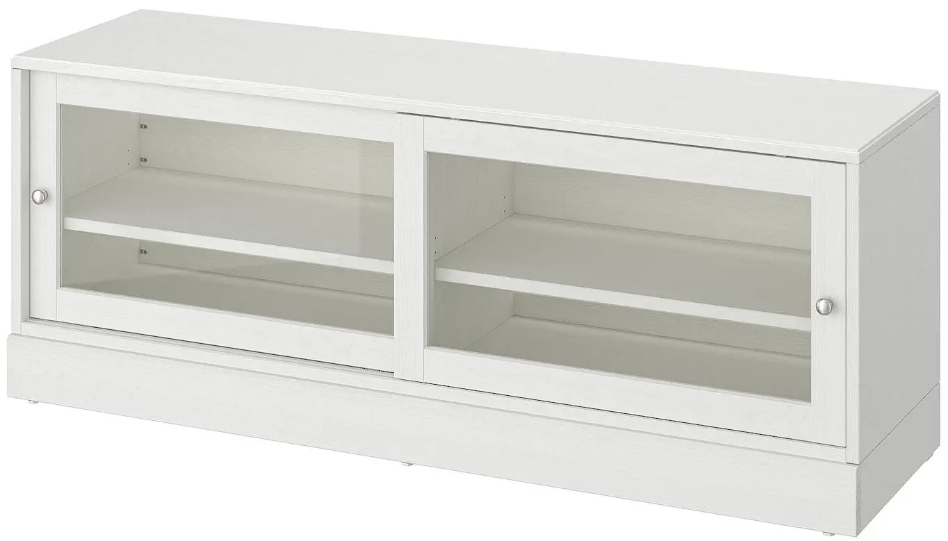 Tumba pentru TV Ikea Havsta usi sticla 160x47x62 (Alb)