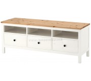 Тумба РТВ Ikea Hemnes 148x47x57 (Белый/Светло-коричневый)