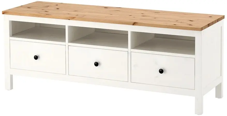 Tumba pentru TV Ikea Hemnes 148x47x57 (Alb/Maro-deschis)
