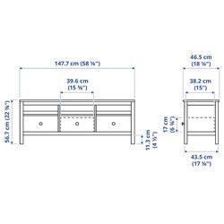 Tumba pentru TV Ikea Hemnes 148x47x57 (Alb/Maro-deschis) Thumb