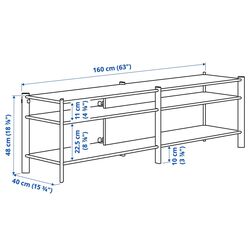 Tumba pentru TV Ikea Jattesta 160x40x49 (Negru) Thumb