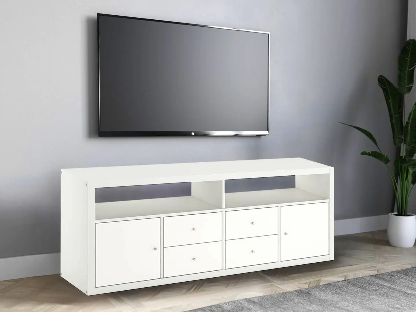 Tumba pentru TV Ikea Kallax 147x39x60 (Alb)