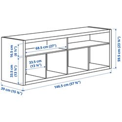 Tumba pentru TV Ikea Kallax 147x39x60 (Aspect Stejar Antichizat) Thumb