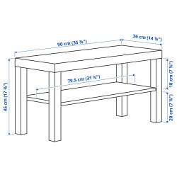 Тумба РТВ Ikea Lack 90x36x45 (Белый) Thumb