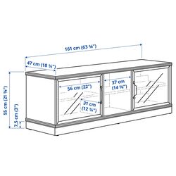 Tumba pentru TV Ikea Lanesund 161x47x55 (Gri-Maro) Thumb