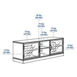Tumba pentru TV Ikea Lanesund 161x47x55 (Gri-Maro) Thumb