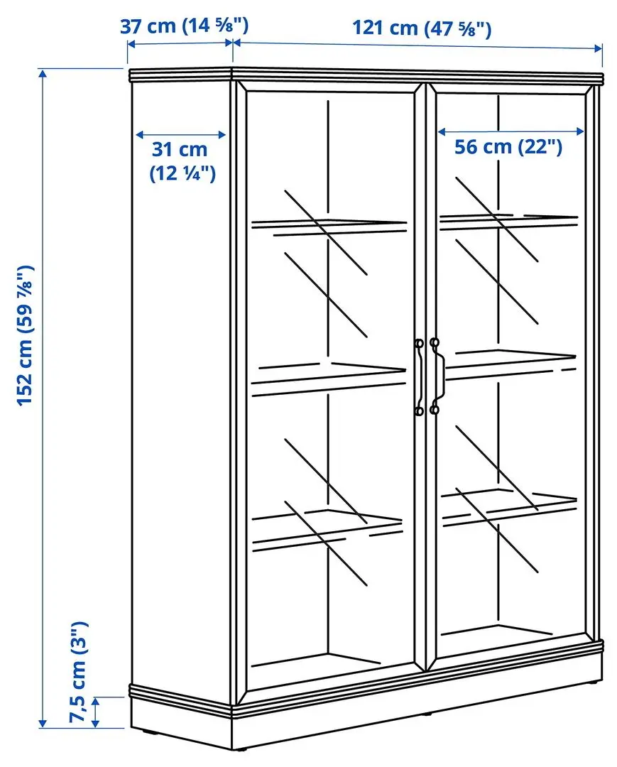 Тумба РТВ Ikea Lanesund 282x47x152 (Серо-коричневый)