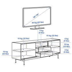 Tumba pentru TV Ikea Radmanso 176x48x66 (Nuc maro) Thumb