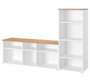 Tumba pentru TV Ikea Skruvby 216x38x140 (Alb)