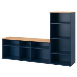 Tumba pentru TV Ikea Skruvby 216x38x140 (Negru-Albastru)